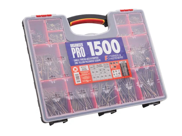 FOROPMPS1500 Forgefix Multi-Purpose Screw Organiser Set, 1500 Piece