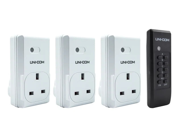 Uni-Com Remote Sockets x 3